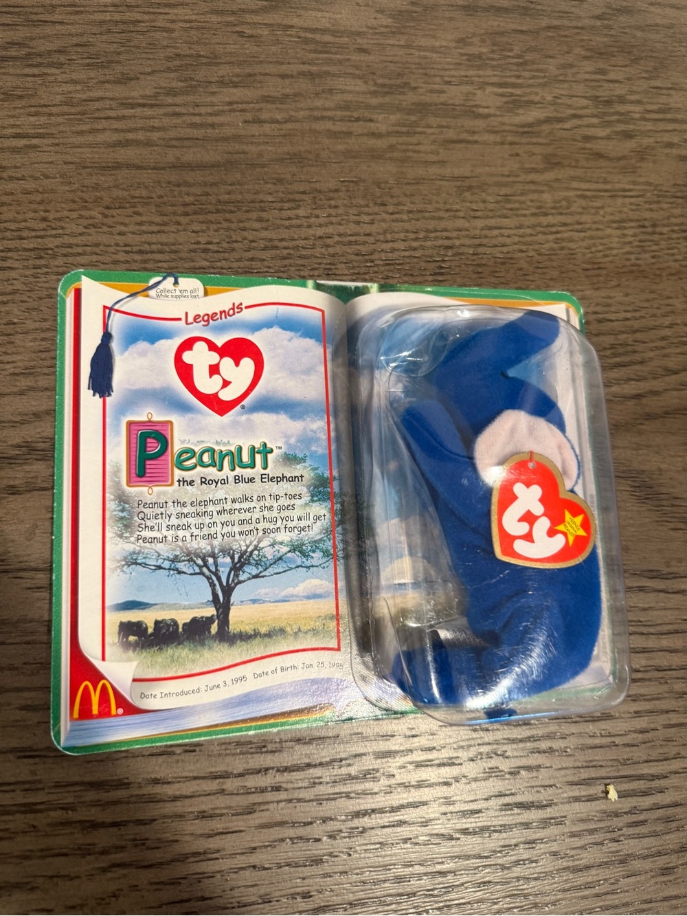 Ty Beanie Babies McDonald's Peanut the Elephant Collectible Toy